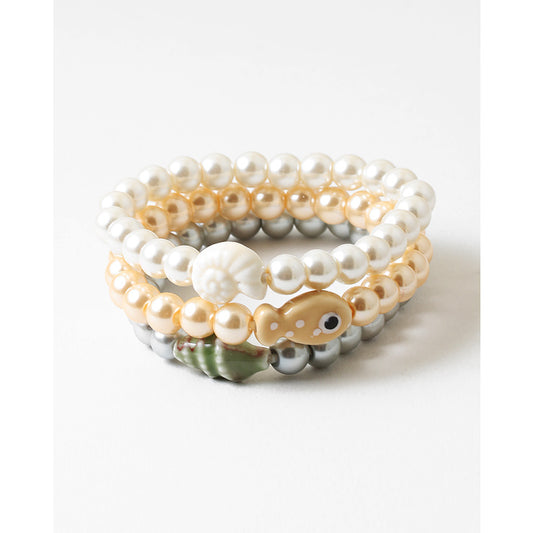 Sea Life Pearl Stacking Set- Bracelets