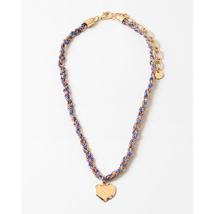 RAINBOW  GOLDEN  HEART NECKLACE