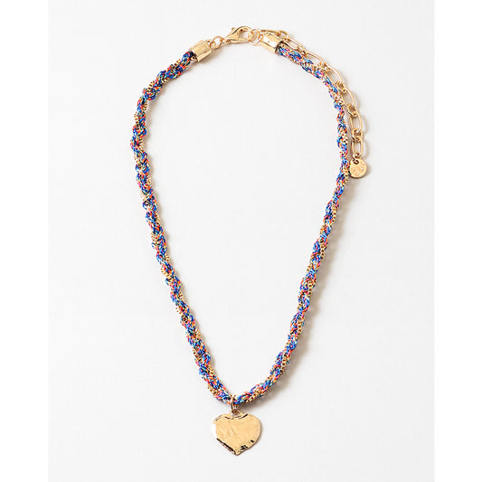 RAINBOW  GOLDEN  HEART NECKLACE