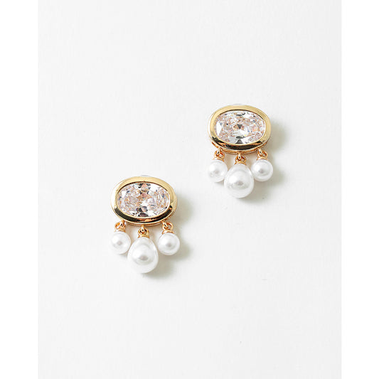 GOLDEN PEARL DROP EARRING
