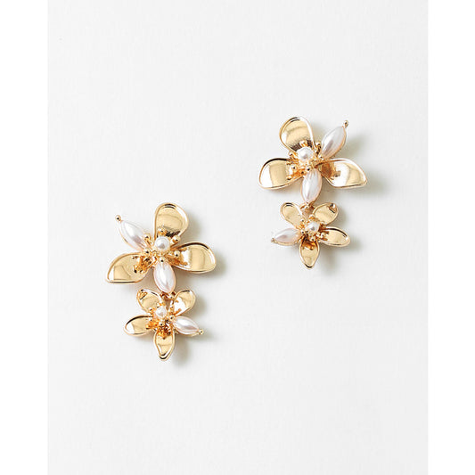Golden Pearls Pop Earring