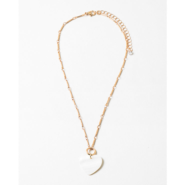 Simply White Heart Necklace