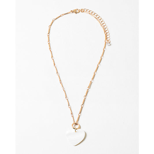 Simply White Heart Necklace