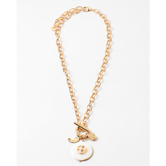 Shell & Paisley Charm Necklace