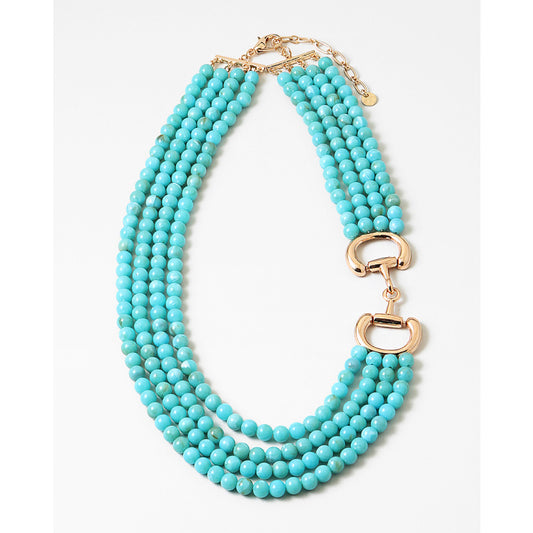 Turquoise Horse Bit Necklace