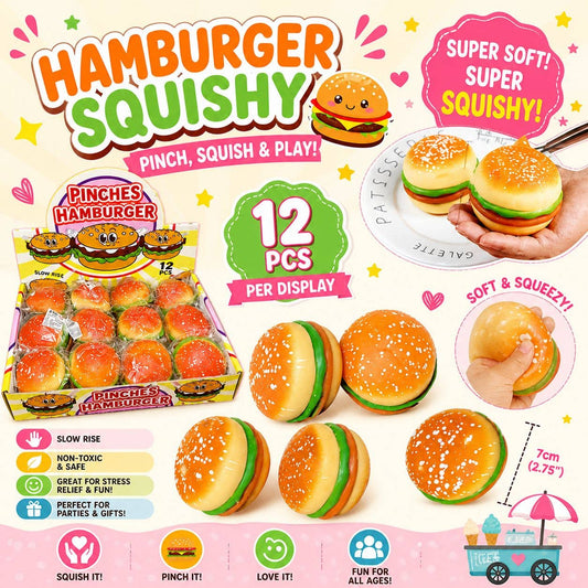 Hamburger Squishy – Slow-Rise Burger Stress Toy