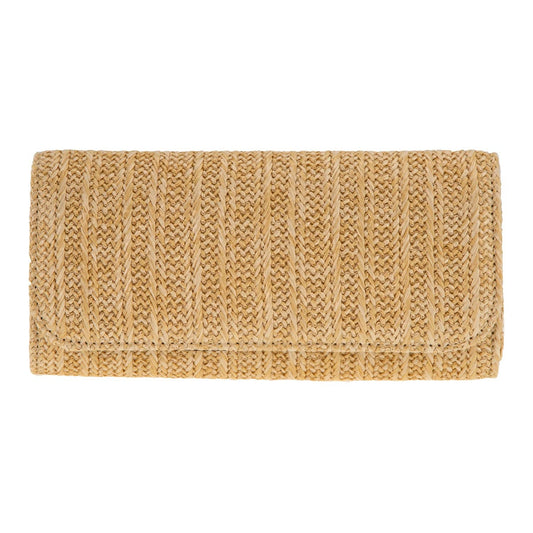 Natural Straw Clutch: Natural