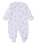 Footie W/ Zip prt-Giraffe Glee in Pink