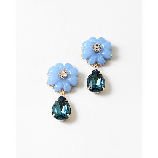 Blue Lace Floral Earring