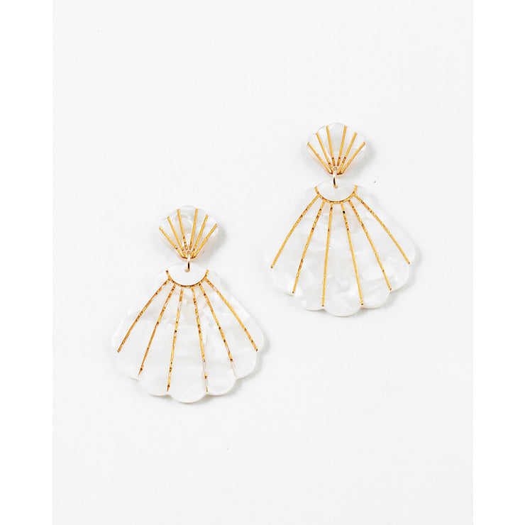 Shell statement earring