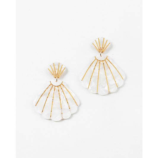 Shell statement earring