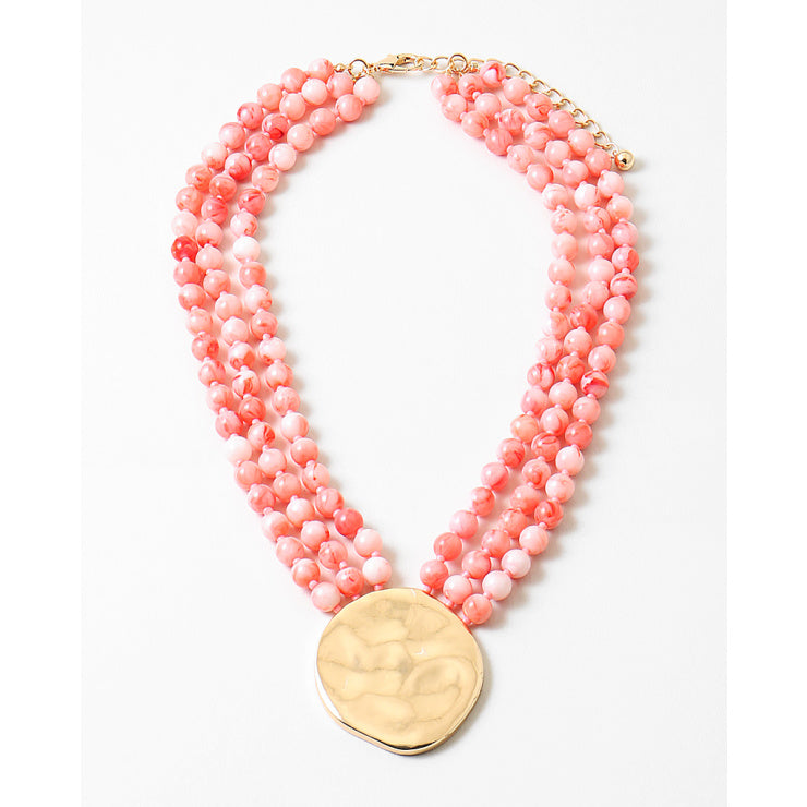 Coral Sand Statement Necklace