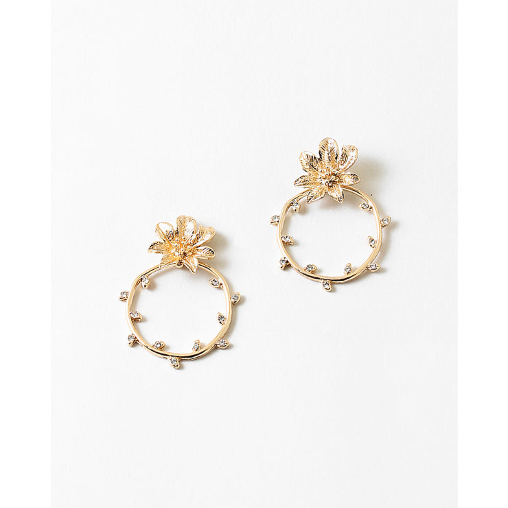 Golden Clear Earring