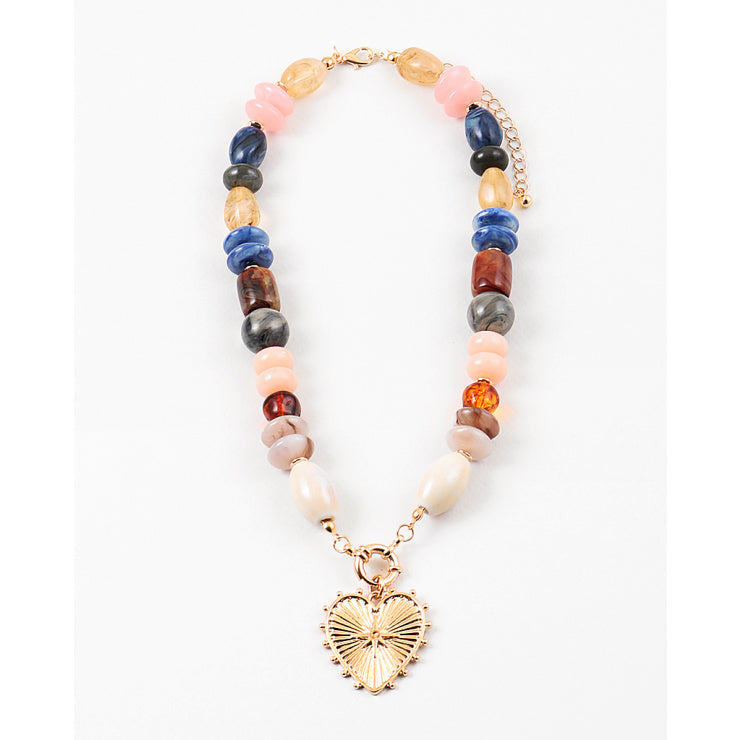 Fall heart Necklace
