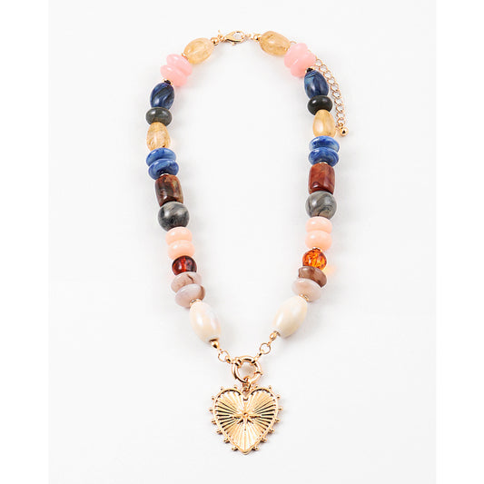 Fall heart Necklace