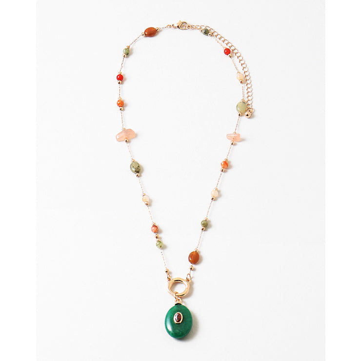 Olive & Tan Necklace