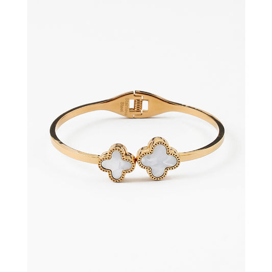 Clover Stainless Steel Bangle