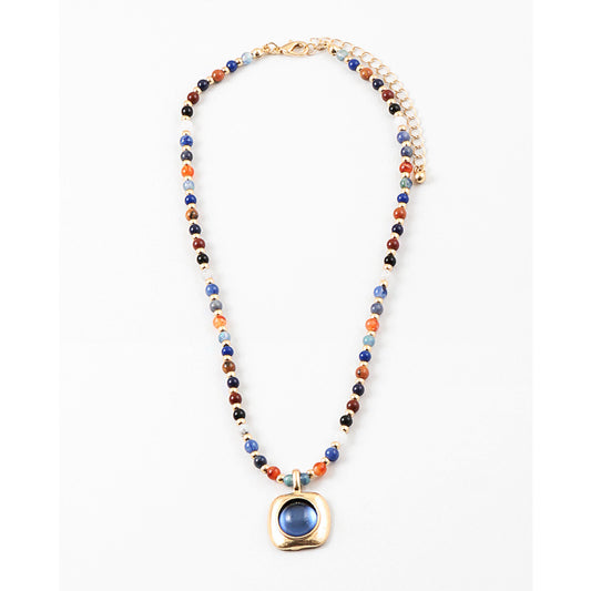 Navy & Brown Necklace