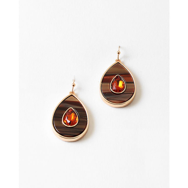 Dark Brown Statement Earring
