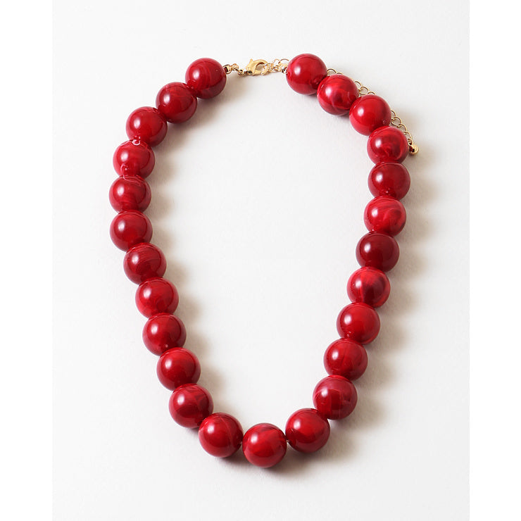 Burgundy Beaded Necklace