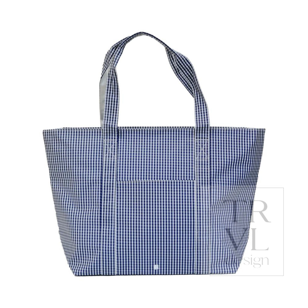 JUMBO TOTE - X-Large Tote - GINGHAM NAVY