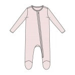 Light Pink Stripe 2 Way Zipper Footie