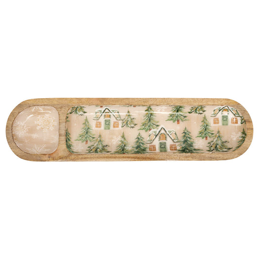 Gilded Tree 2-Sectioned Tray