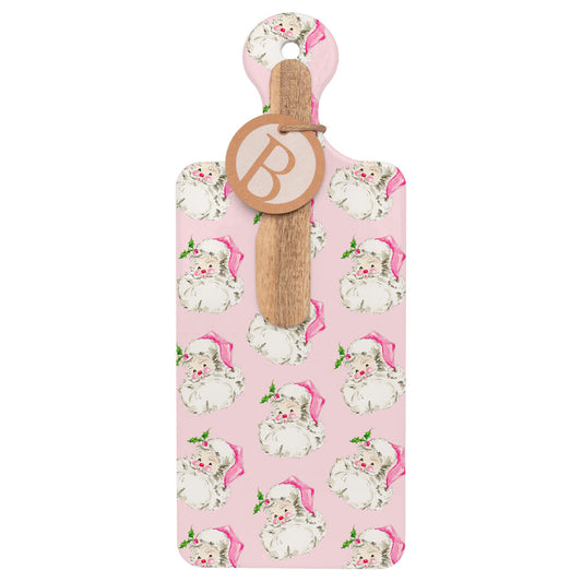 Pink Santa Cuterie & Spreader Set