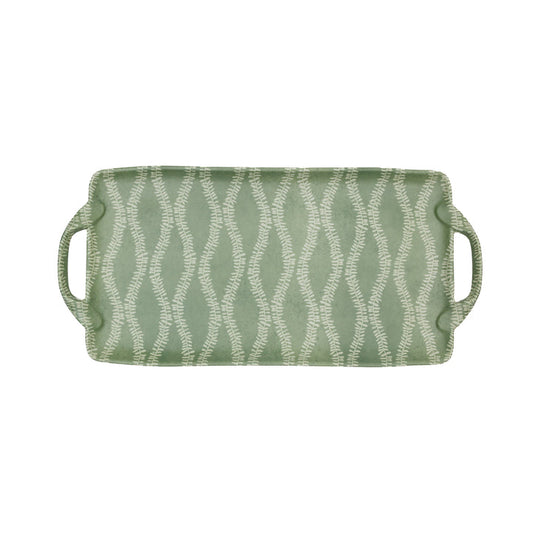 Leaf & Stem Garland Lg Melamine Tray