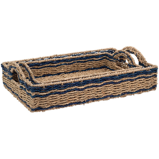 Seagrass & Navy Tray