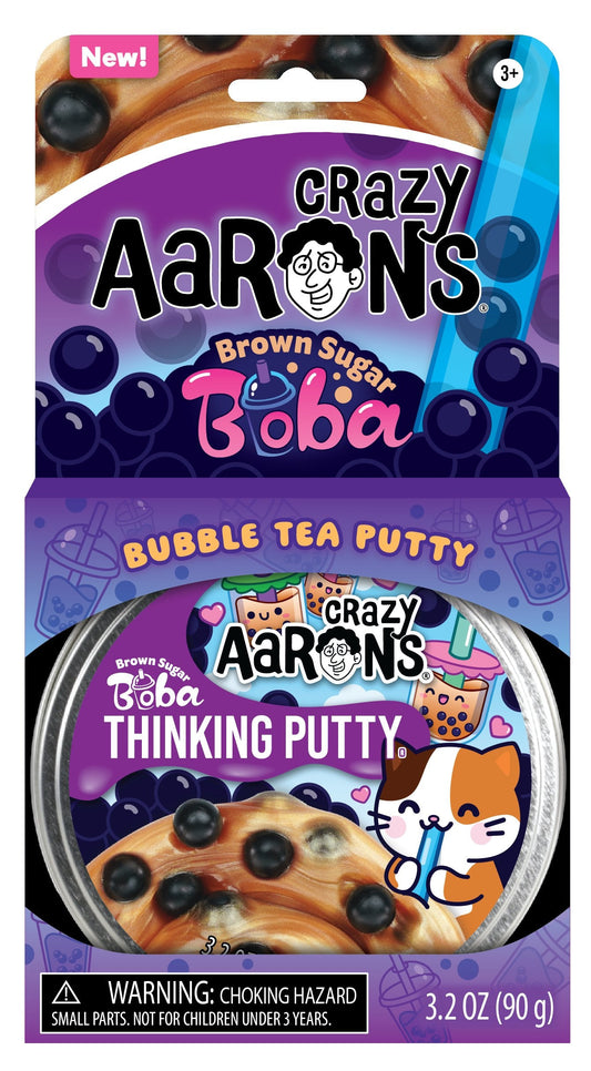 Brown Sugar Boba  Full Size 4" Thinking Putty Tin