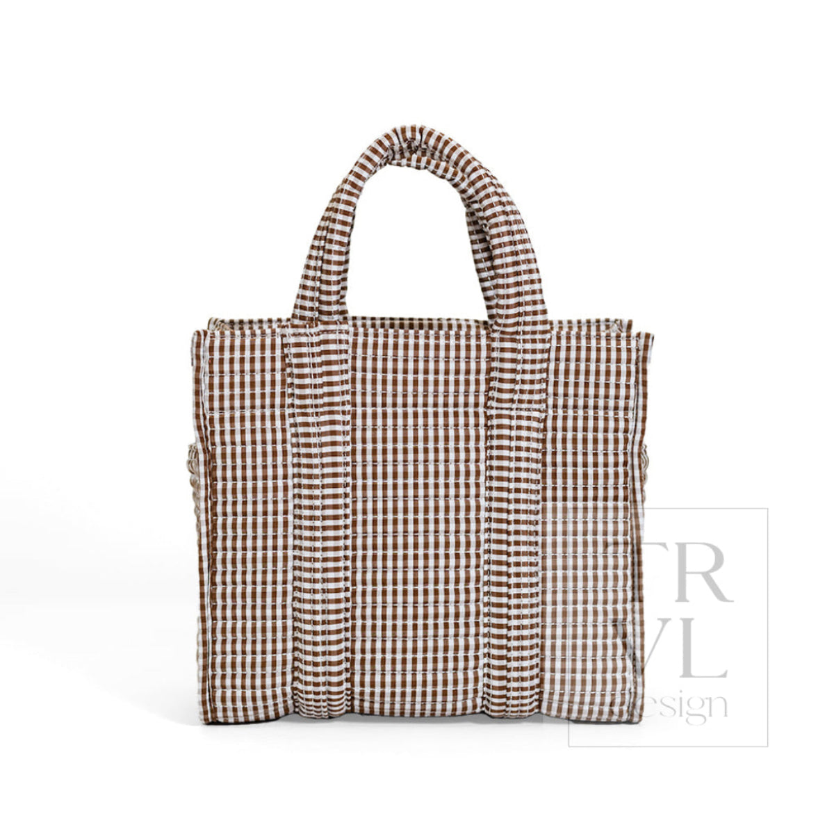 QUILTED MINI GO GO TOTE - GINGHAM COCO