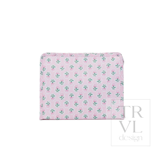 ROADIE LARGE Zip Pouch - PETITE FLEUR PINK
