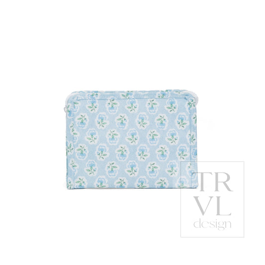 ROADIE MEDIUM Zip Pouch - PETITE FLEUR BLUE