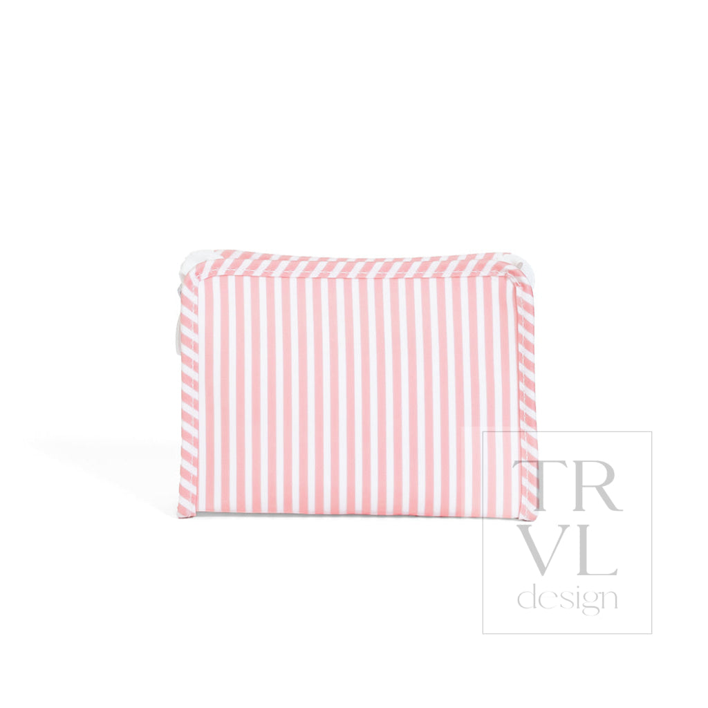 ROADIE SMALL Zip Pouch - PIMLICO STRIPE DUSTY ROSE