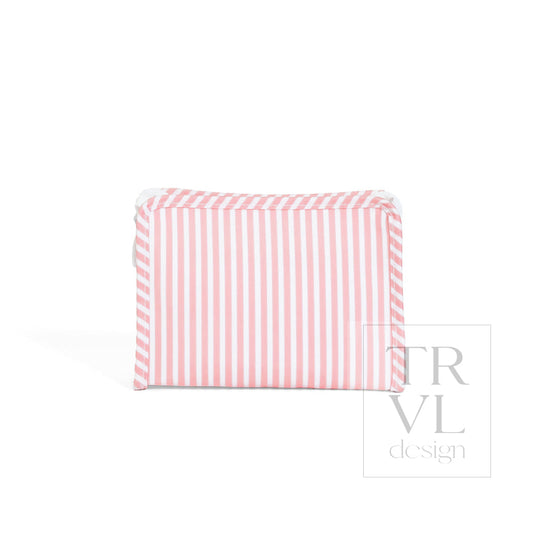 ROADIE SMALL Zip Pouch - PIMLICO STRIPE DUSTY ROSE