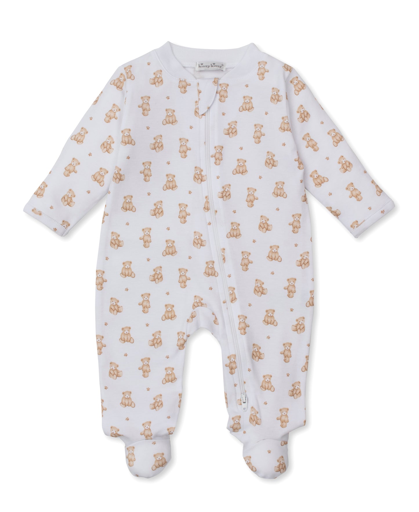 Kissy Kissy Teddy Bears Footie W/ Zip Prt