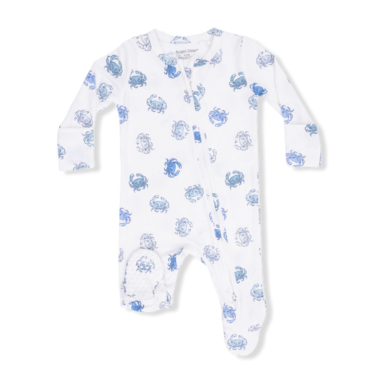 Blue Crabs - 2 Way Zipper Footie