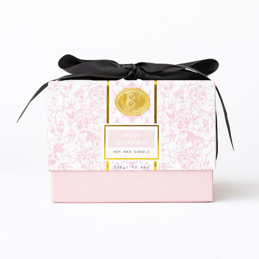 3 Wick Candle - Pink Bow Toile