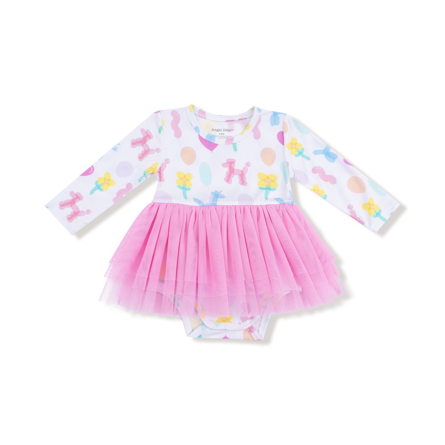Balloon Animals Pink - L/s Tutu Bodysuit