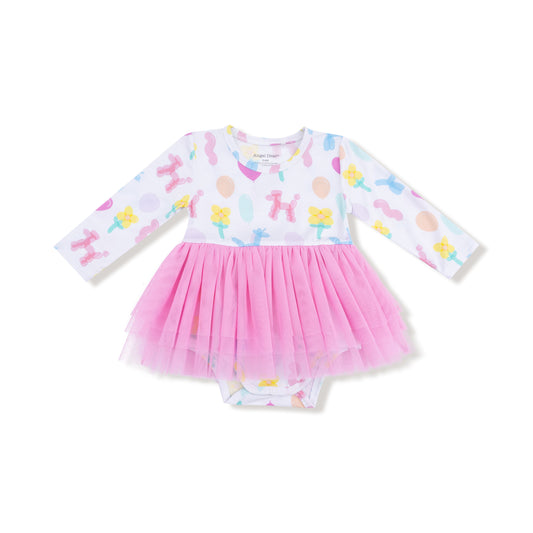 Balloon Animals Pink - L/s Tutu Bodysuit
