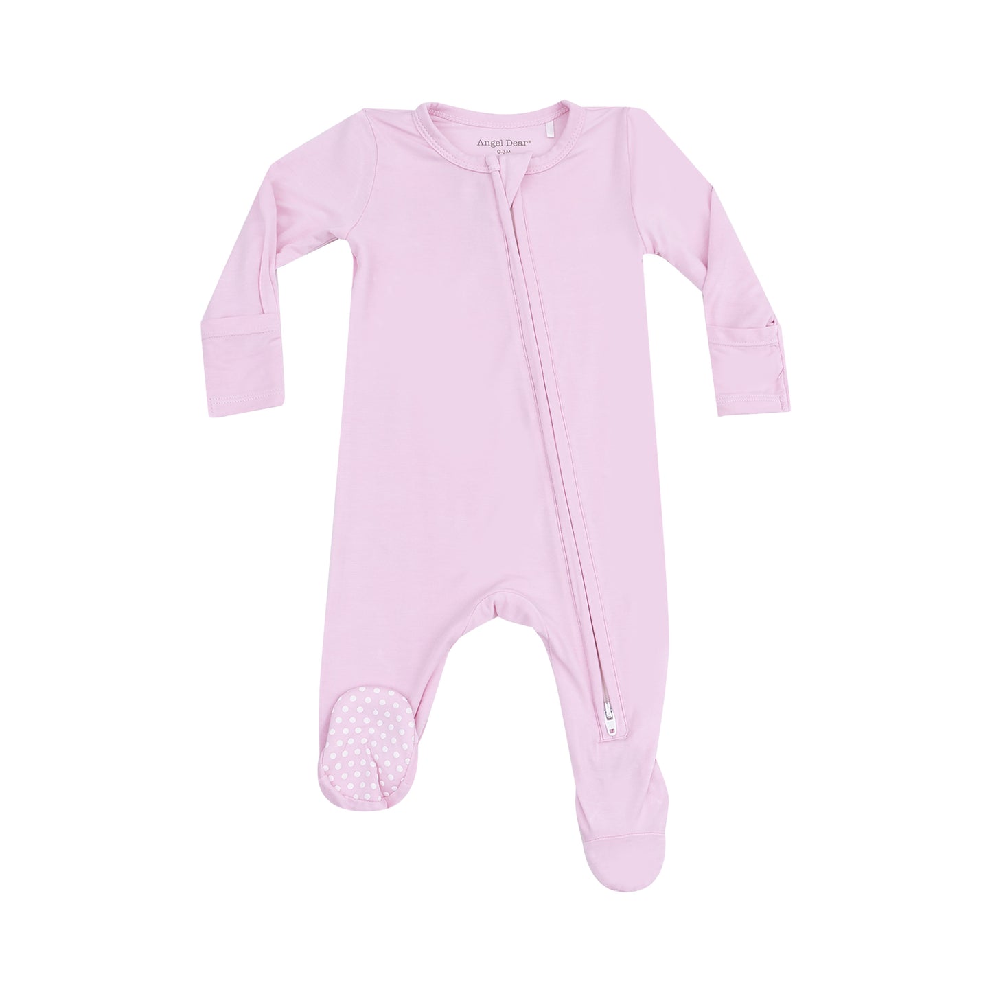 Solid Nosegay Pink 2 Way Zipper Footie