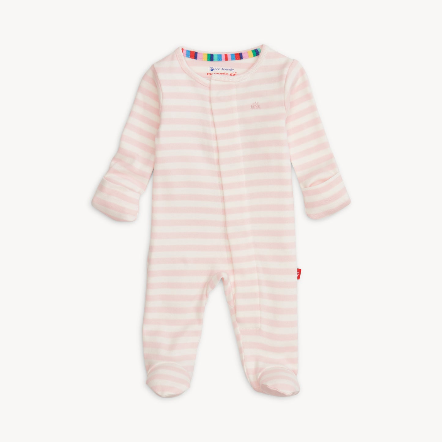 Pink Stripe Organic Cotton Footie