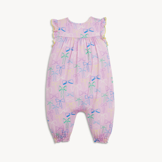 Take A Bow Modal Flutter Slv Pant Romper