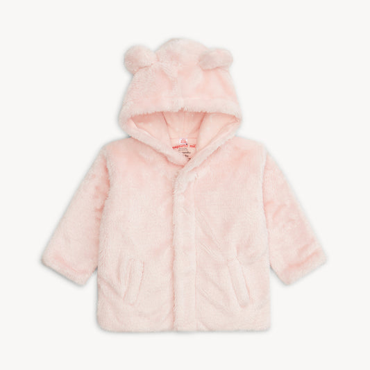 Pink Blossom Minky Magnetic Bear Jacket
