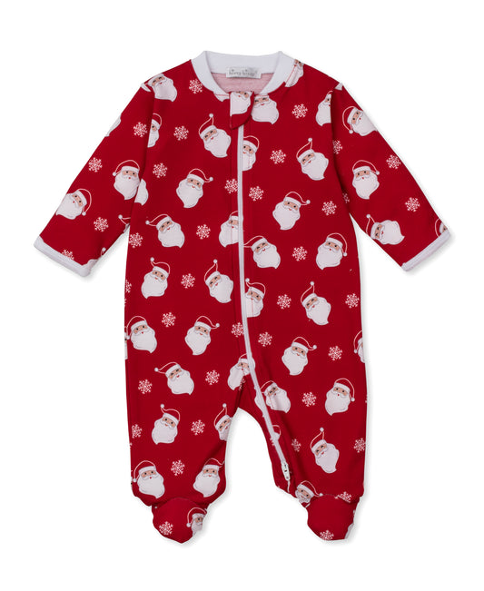 Footie w/ Zip PRT-PJs Smiling Santas