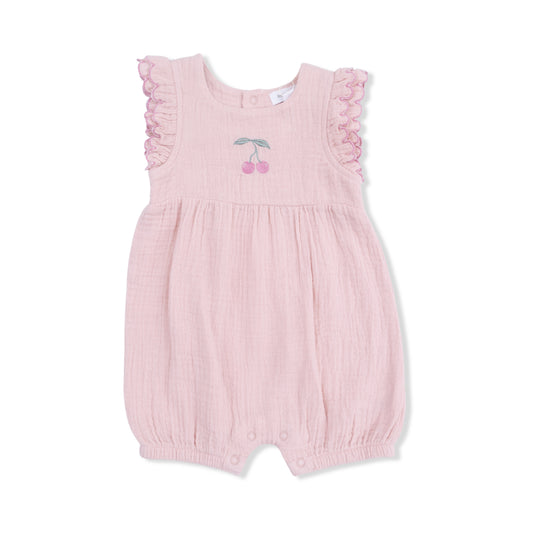 Solid Muslin Lotus - Scallop Ruffle Shortie