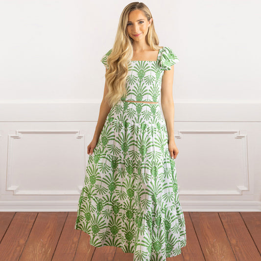 2pc Set - Green Deco Palm