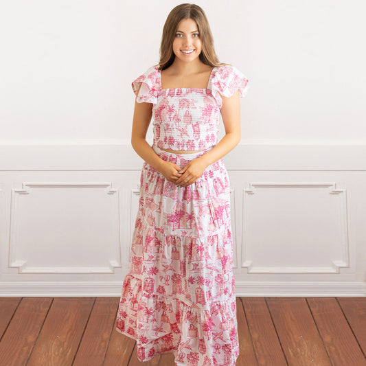 2pc Set - Pink Toile