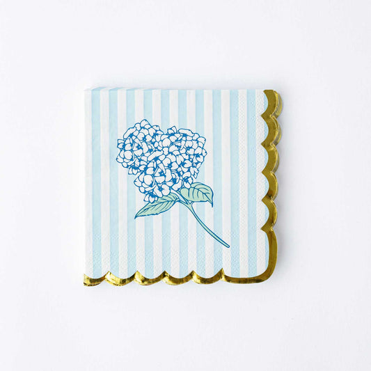 Paper Bev Napkins - Hydrangea Stem